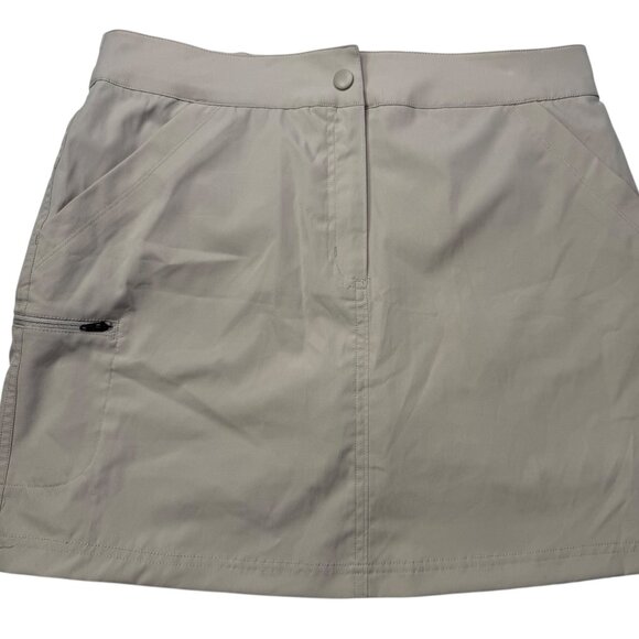 32 Degrees Cool Skirt Shorts Beige Tan Zip Fly and Button.  Size Women's Medium - Picture 1 of 10